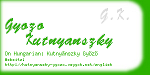 gyozo kutnyanszky business card
